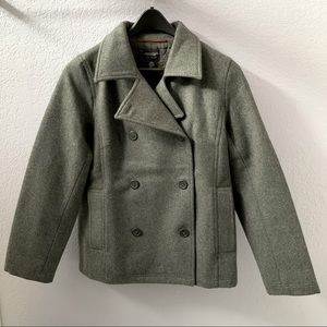 American Eagle Double Breasted Gray Peacoat